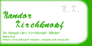 nandor kirchknopf business card